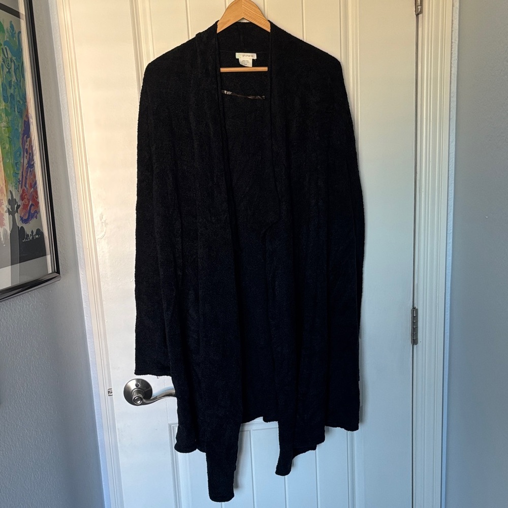 Shimera Black Open-Front Cardigan